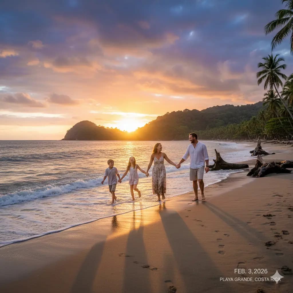 Capture Timeless Family Portraits in Tamarindo, Costa Rica