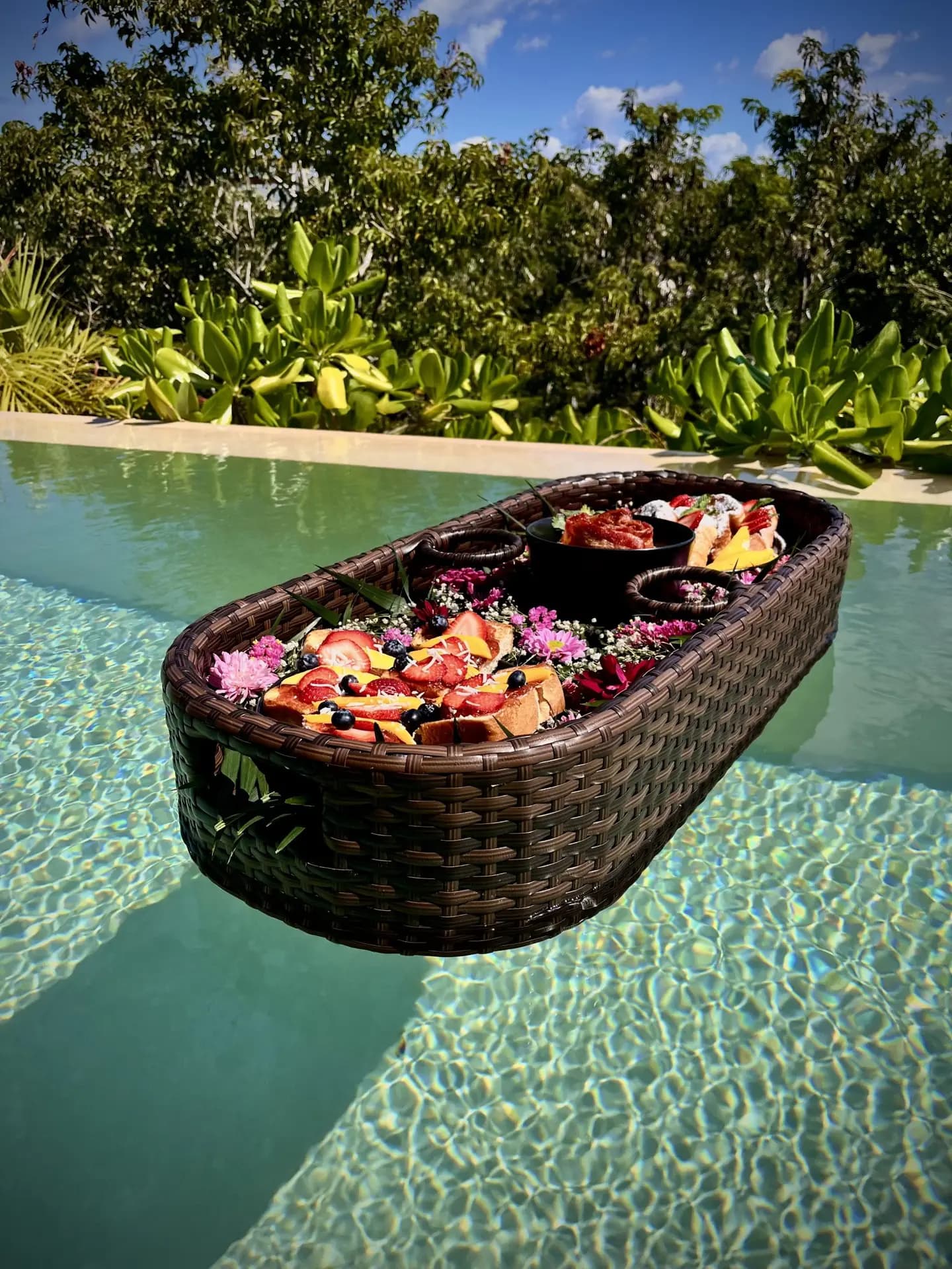 Luxurious Floating Breakfast in Tulum